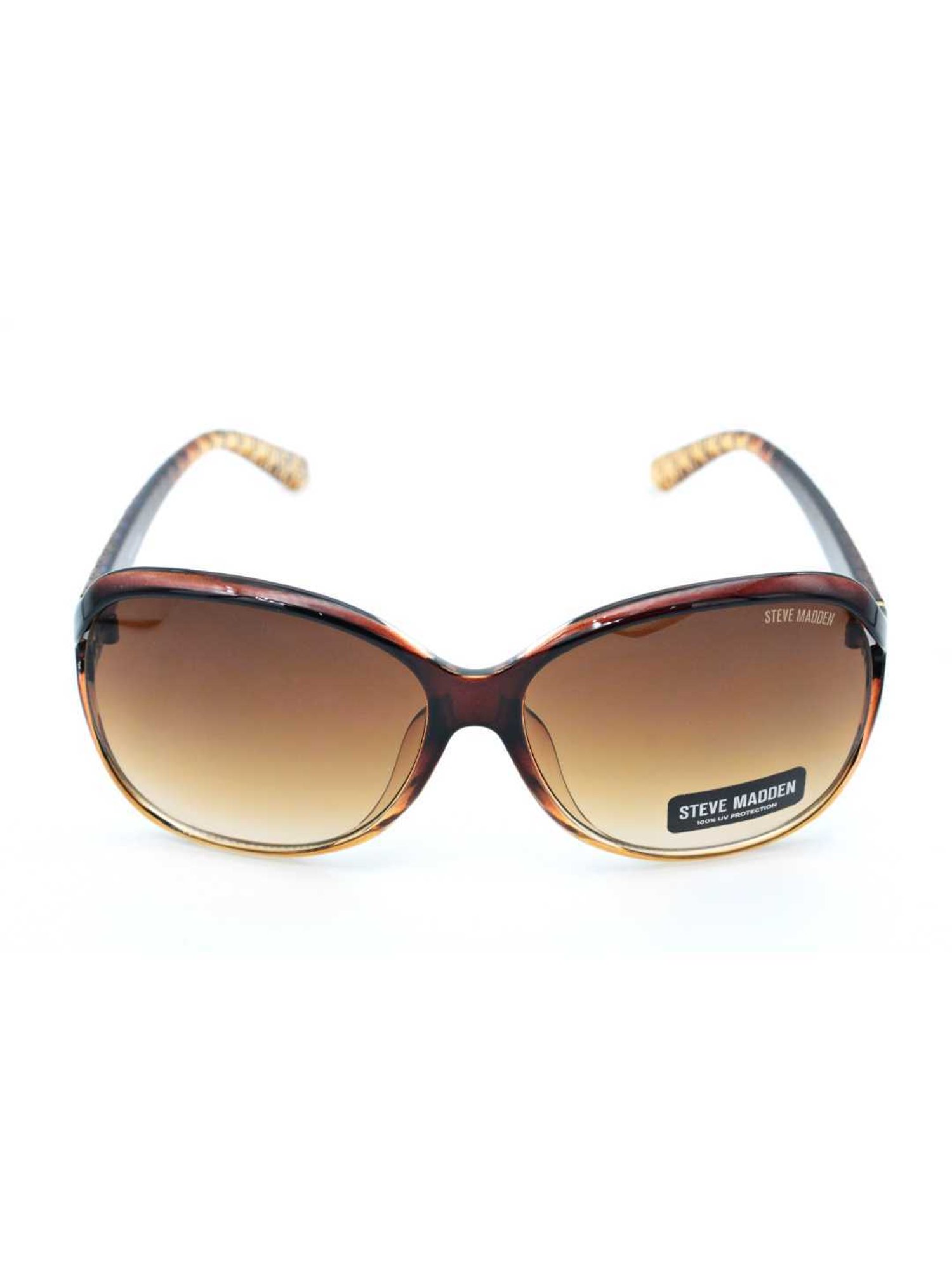 STEVE MADDEN Tan Oversize Irregular Sunglasses for Women