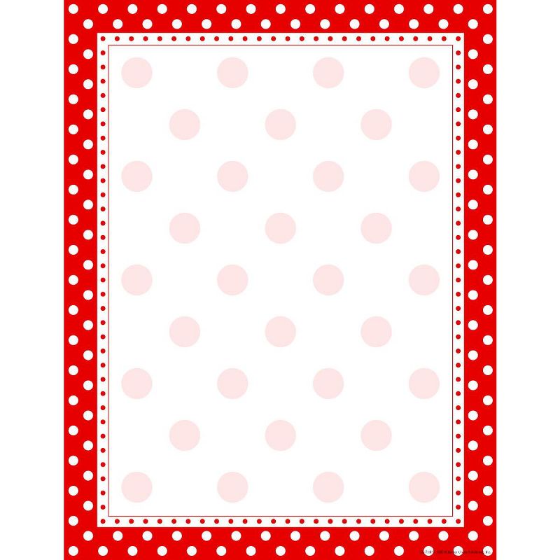 Barker Creek Red/White Dots Computer Paper, 8-1/2 x 11 Inches, 50 Sheets