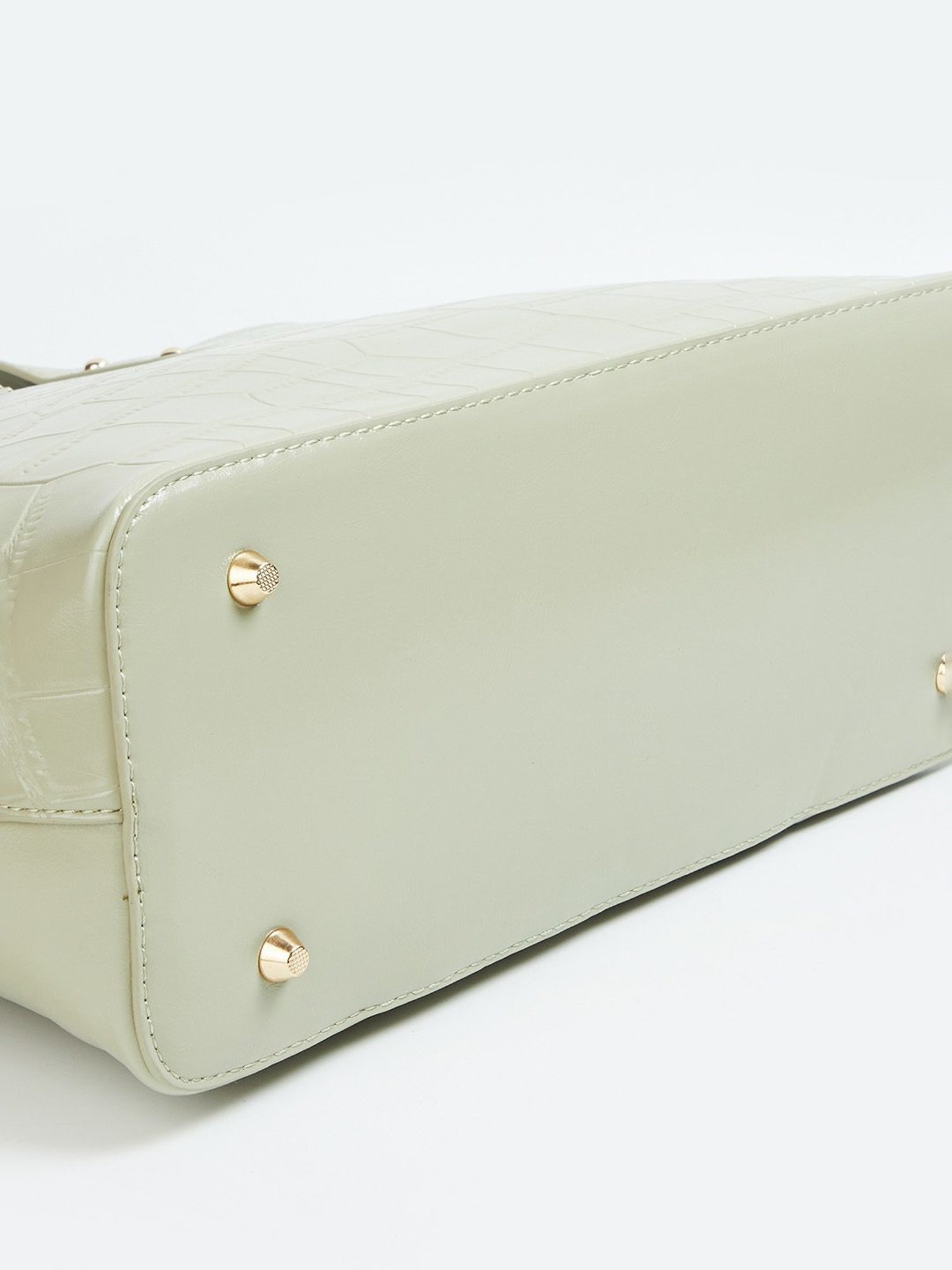 Code by Lifestyle Green Textured Tote Bag