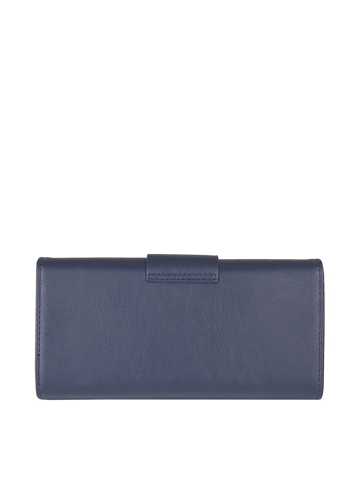 Lino Perros Core Blue Textured  Tri-Fold Wallet for Women