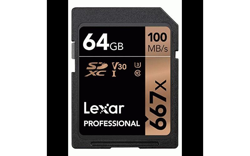 Lexar Professional 667x 64GB SDXC UHS-I/U3 Card (LSD64GBNA667)