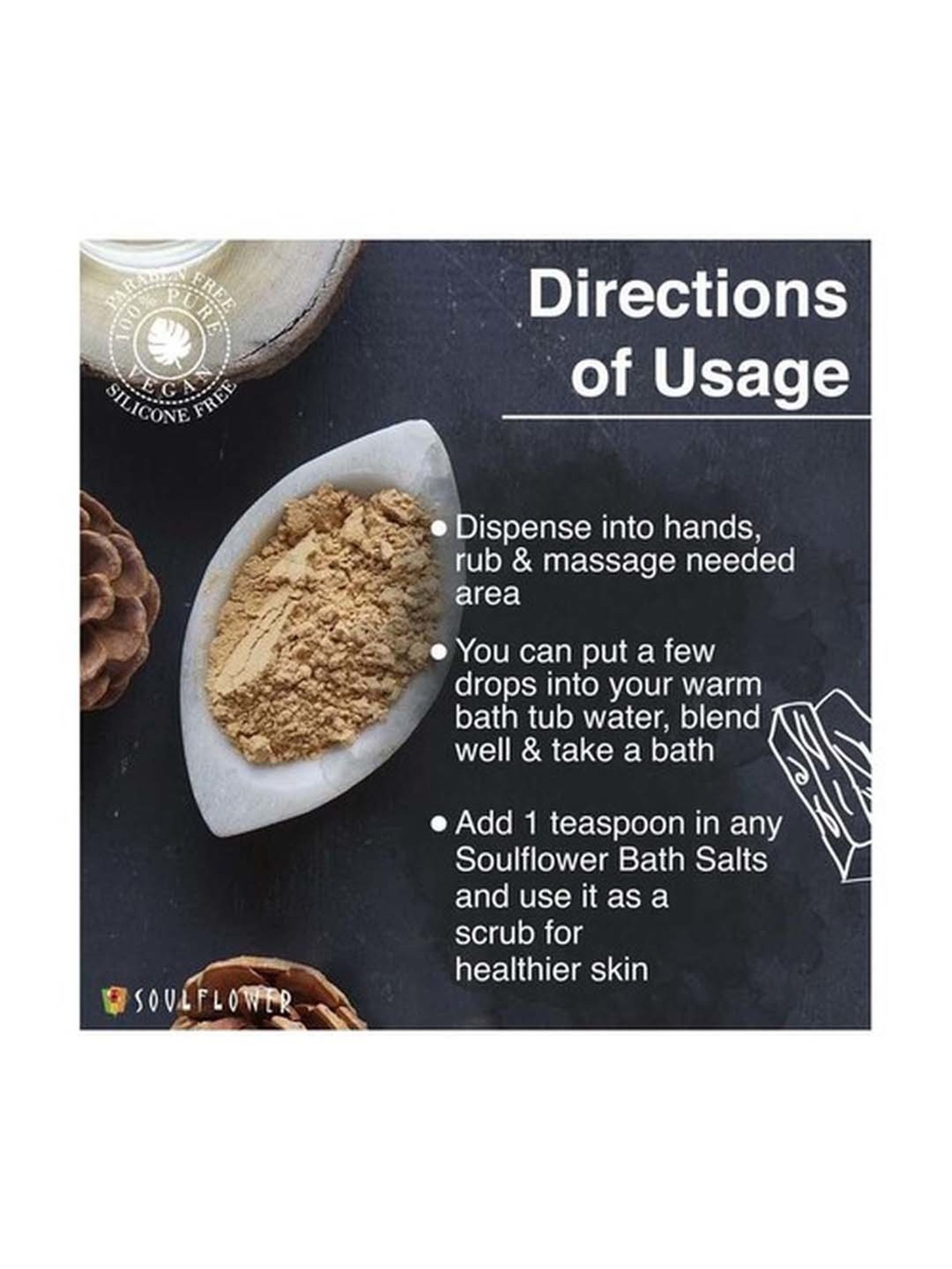 Soulflower Sandalwood Aroma Massage Oil - 90 ml