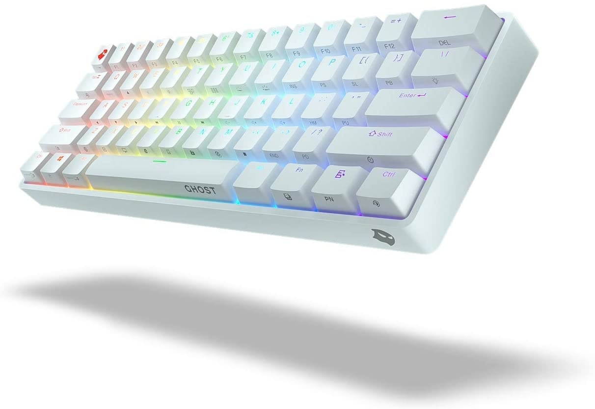 Ghost K1 - Wireless Keyboard White Cherry MX Red (No Click)