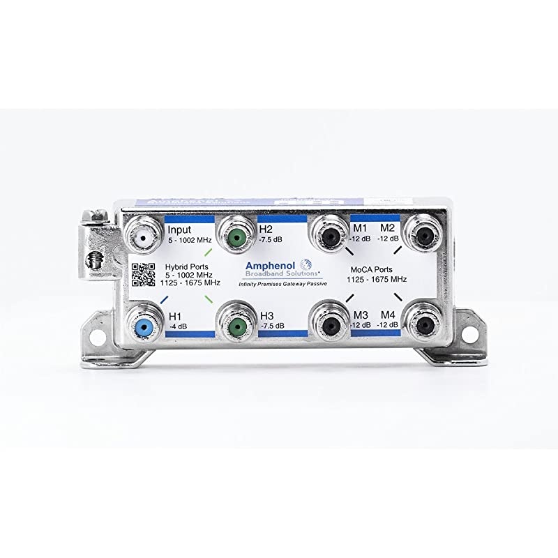 IPGH3M4-VF Infinity Premise Docsis Passive 3 x HYBRID + 4 x MoCA Ports Splitter
