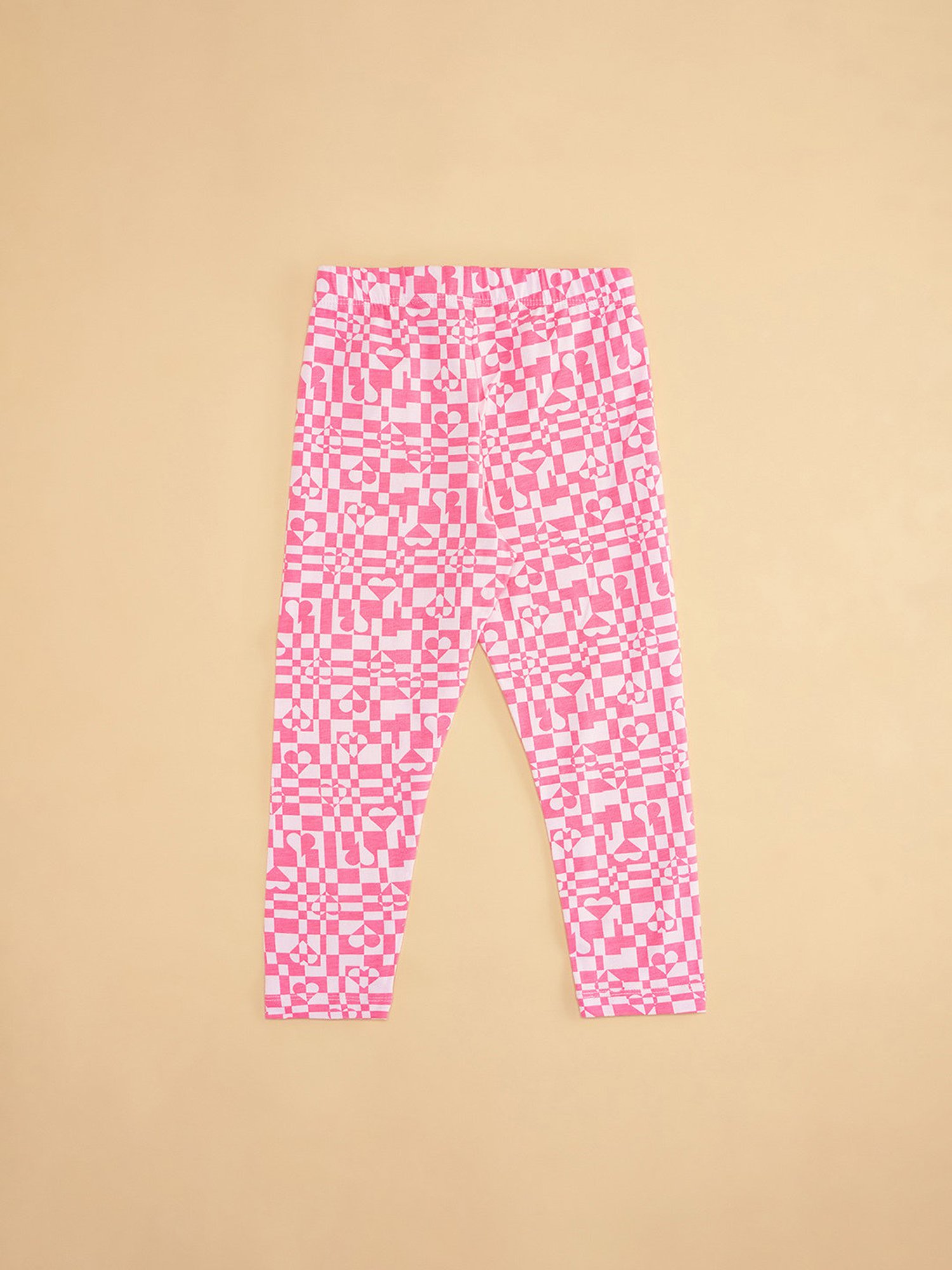 Bonjour Girls Light Grey Printed Tights