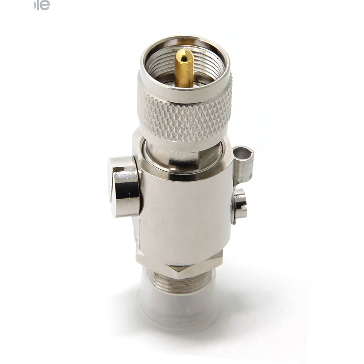 Ancable Lightning Arrestor/Surge Protector for CB Ham Two-Way Radio Antenna, UHF PL-259 Male to SO 239 Female RF Coaxial Connector Adapter