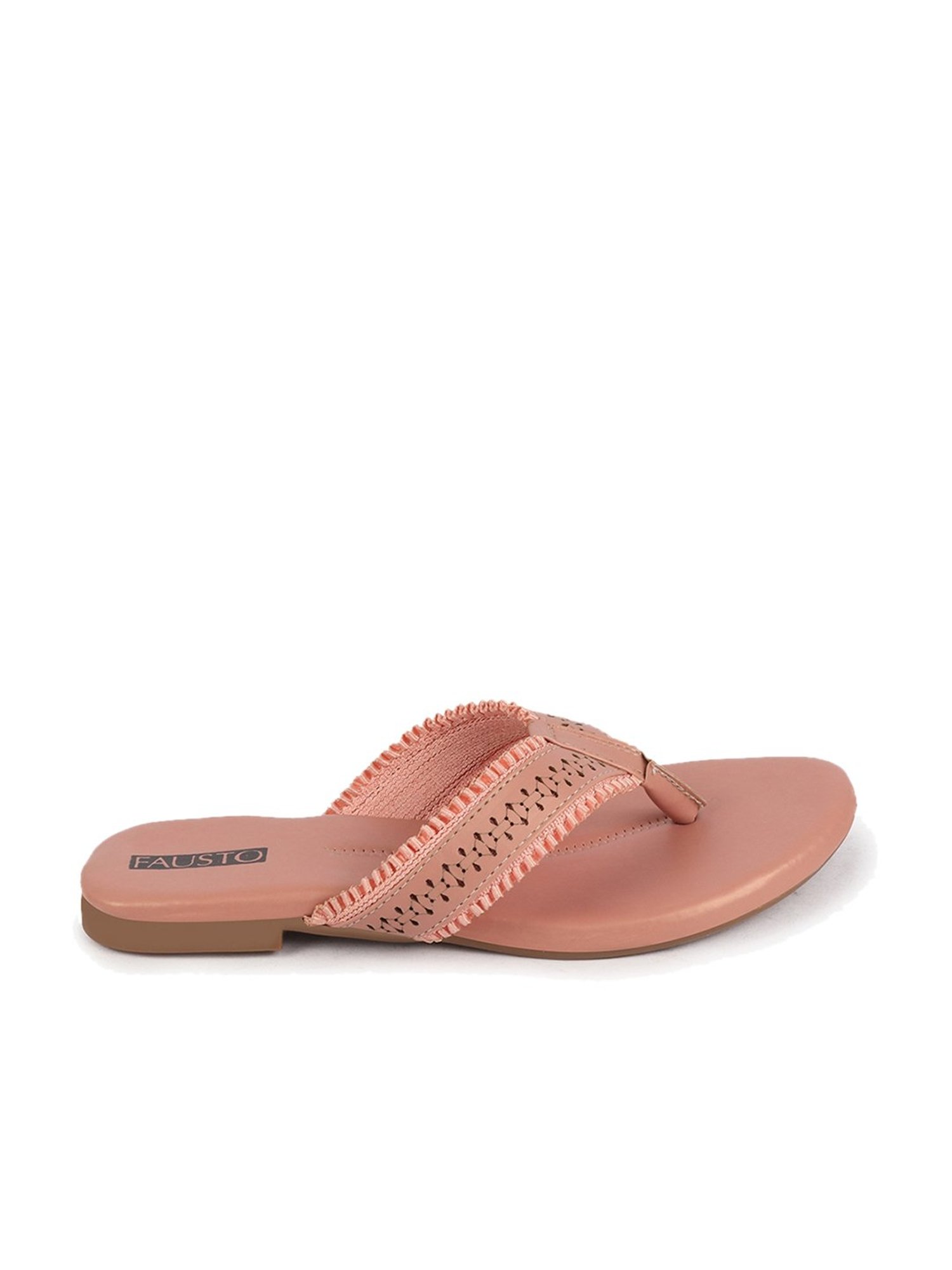 Fausto Women's Pink Thong Sandals