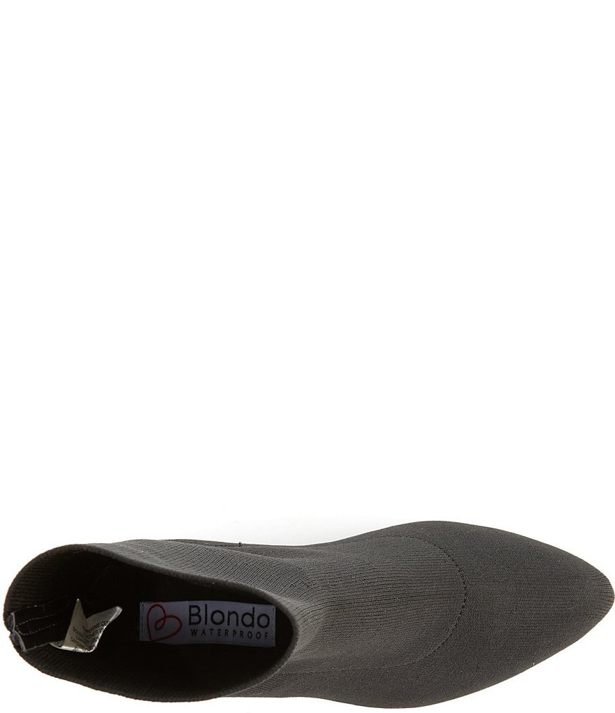 Blondo Sassy Stretch Knit Waterproof Block Heel Sock Booties