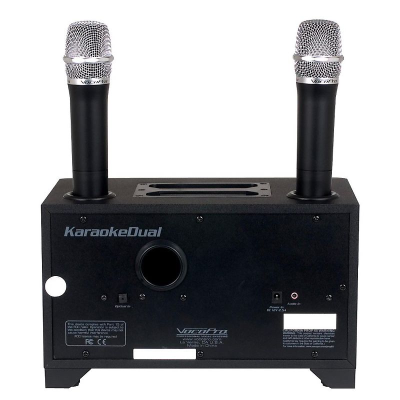 VocoPro KARAOKEDUAL All-In-One Karaoke Boom Box with Wireless Mics