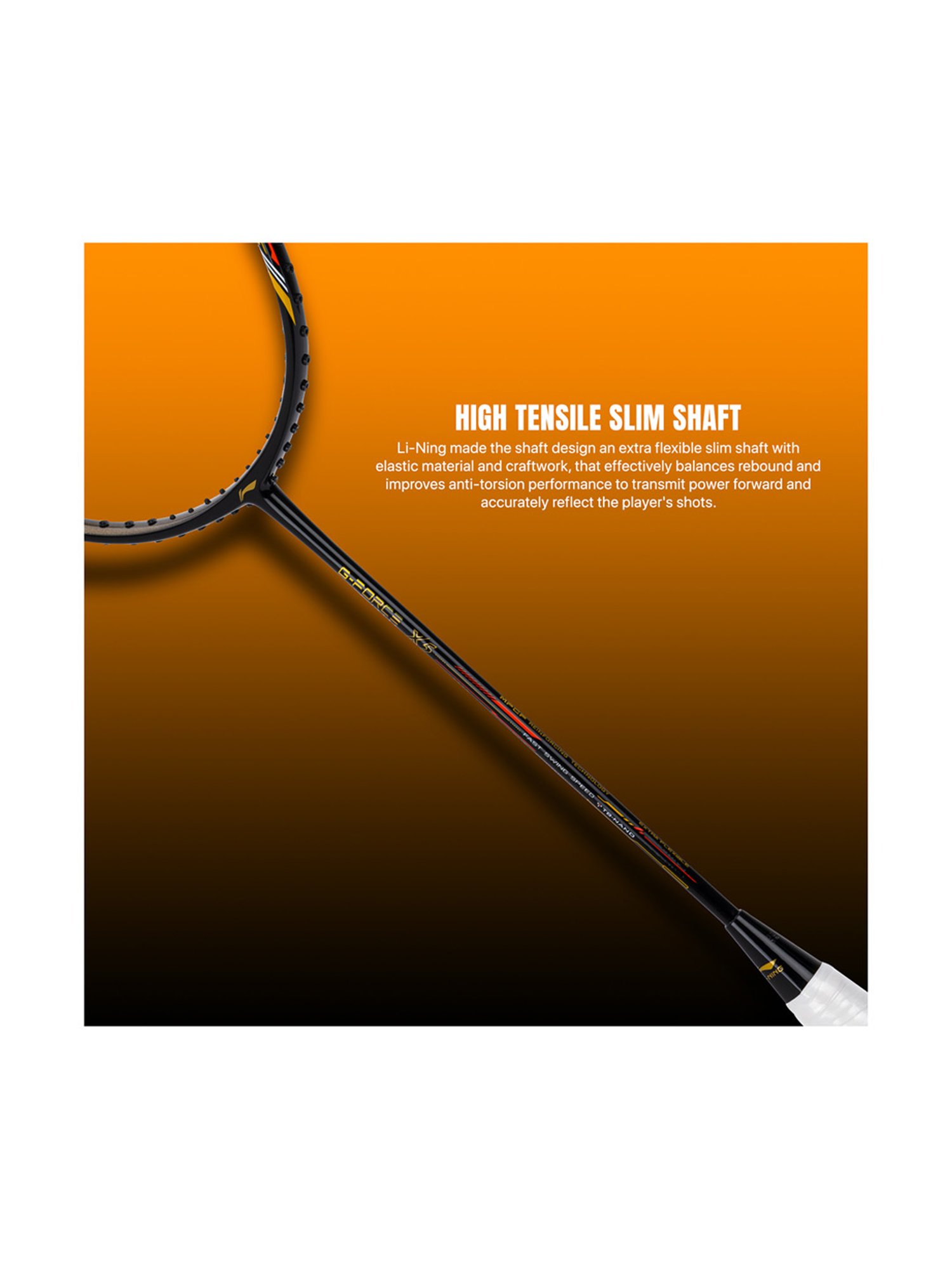 Li-Ning G-Force X5 Badminton Racket (Core Black) Size - Medium