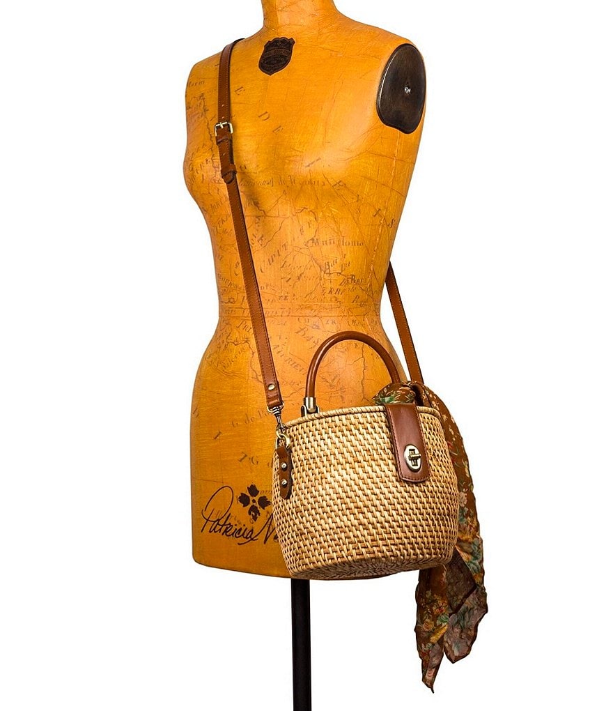 Patricia Nash Seasonal Collection Antiniana Vintage Inspired Straw Satchel Bag
