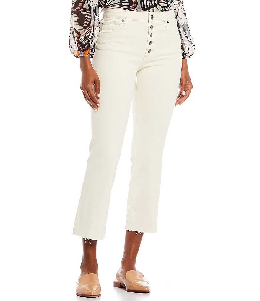 KUT from the Kloth Kelsey High Rise Exposed Button Fly Ankle Jeans