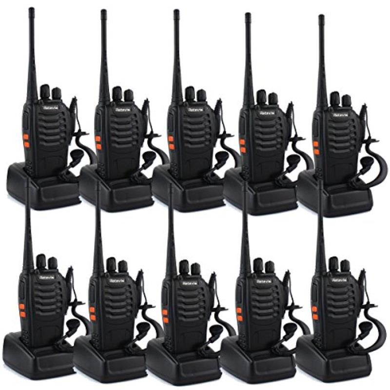 Retevis H-777 Two-Way Radio Long Range UHF 400-470 MHz Signal Frequency Single Band 16 Channels with Original Earpiece (