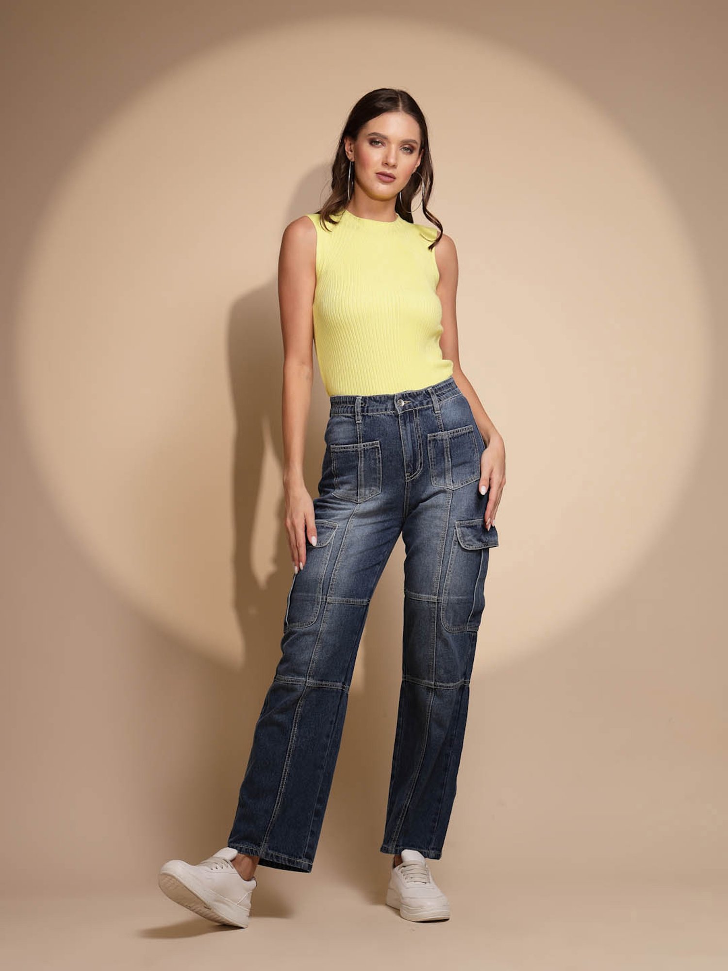 Global Republic Yellow Knit Regular Fit Top