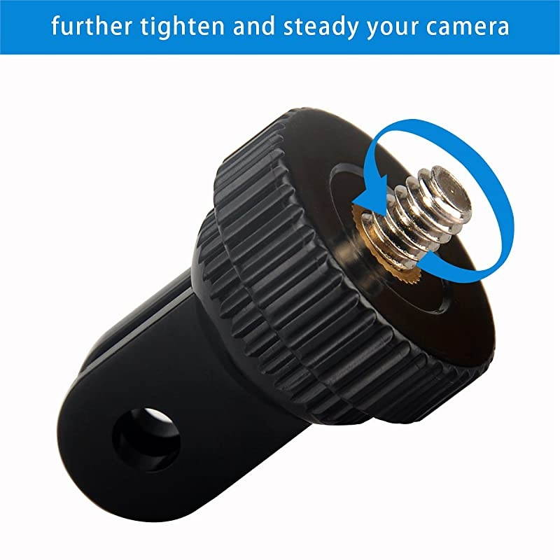 Tripod Adapter Camera Mount Compatible with GoPro Mounts Sony Xiaomi yi or Other Action Cameras wCamera Screw 14Inch 20 2 Packs
