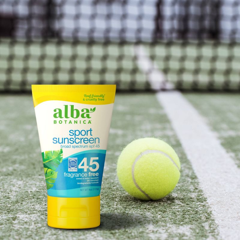 Alba Botanica Emollient Sunscreen Sport Lotion - SPF 45 - 4oz