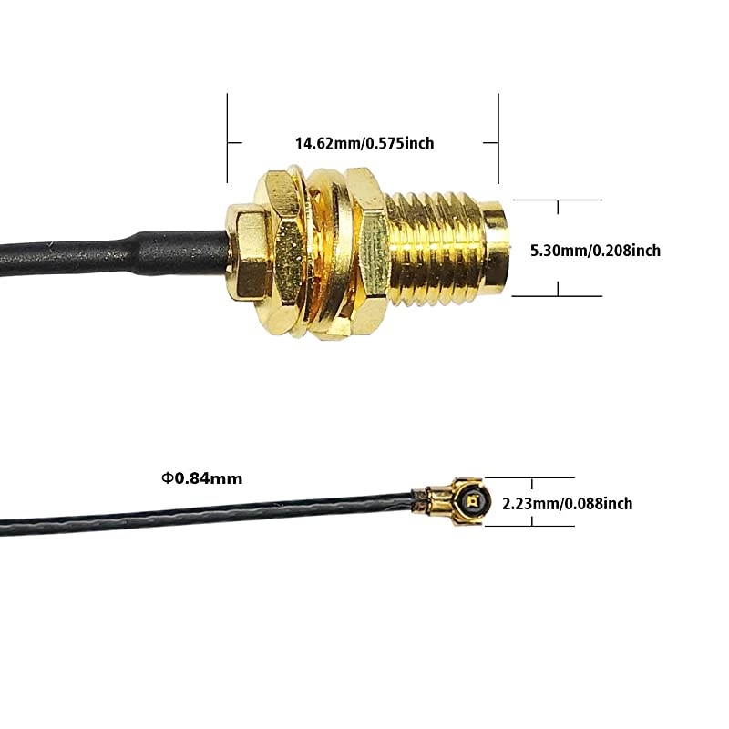 to SMA M2 NGFF to RPSMA Female MHF4 IPX4 IPEX4 Ipex Connector Pigtail WiFi Antenna Extension Cable 10 inches 4 Pcs