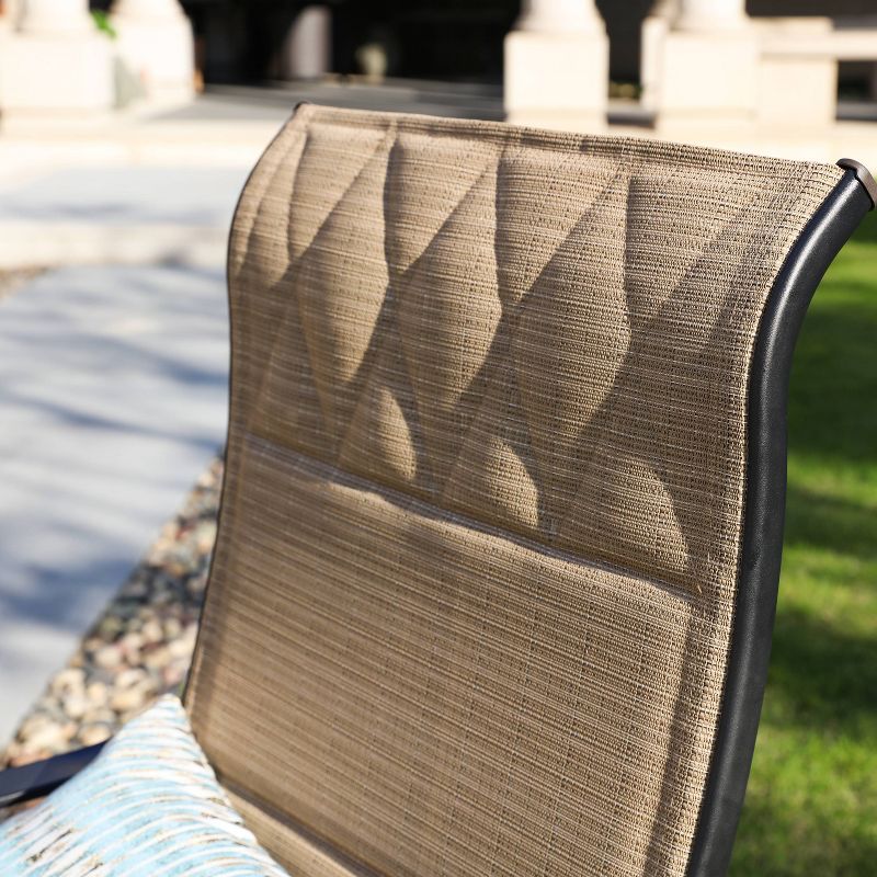 4pc Conversation Steel Patio Seating Sets Cream - Lokatse