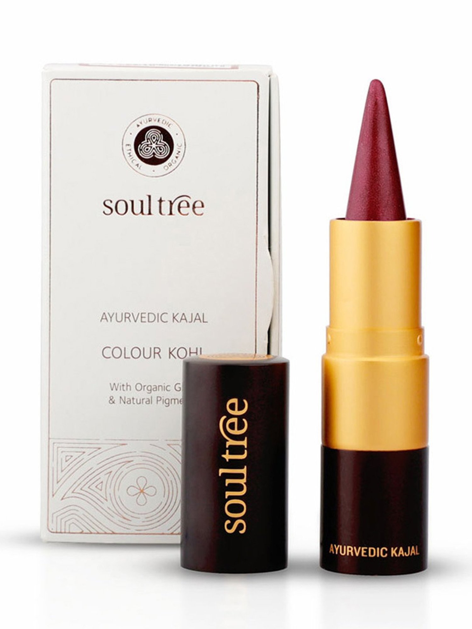 SoulTree Ayurvedic Kajal - Purple Haze - 3 gm | Organic Kajal