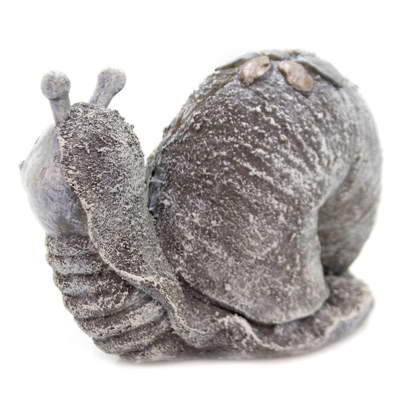 Home & Garden 5.25" Snail Pebble Statue Flower Antenna Shell Roman, Inc  -  Outdoor Sculptures And Statues