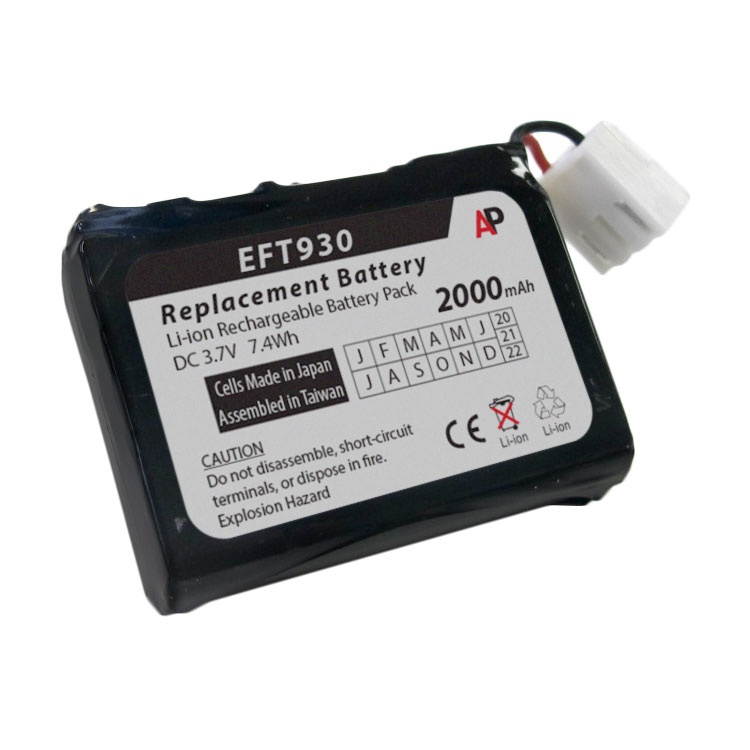 Replacement Battery for Sagem Ingenico EFT930 BEM Credit Card Terminal: 2000 mAh (Extended Capacity)