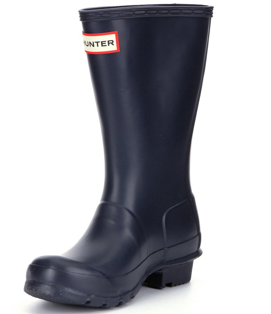 Hunter Kids' Original Matte Waterproof Buckle Strap Rain Boots (Youth)