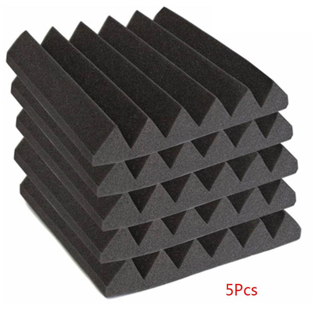 5 PACK 12" X 12" X 2" Acoustic Foam Panel Wedge Studio Soundproofing Wall Tiles