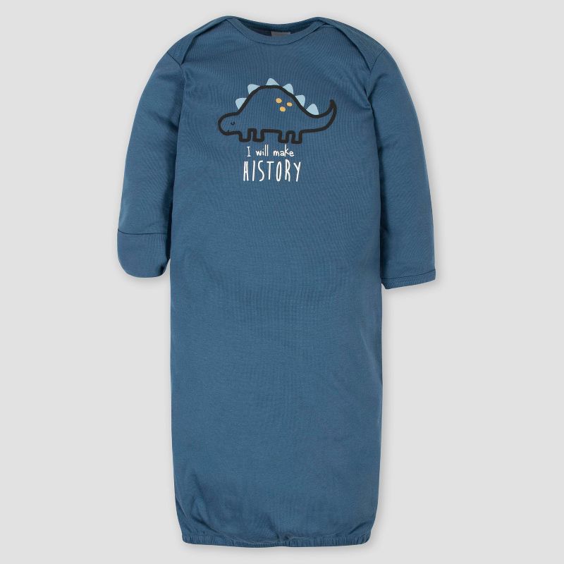 Gerber Baby Boys' 4pk Dino Nightgown - Blue 0-6M