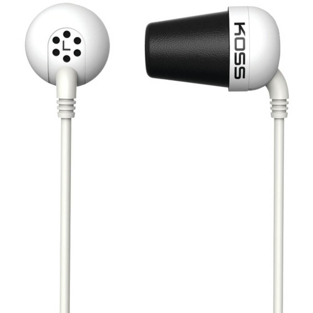 KOSS White PLUGW Earbud Noise Isolating