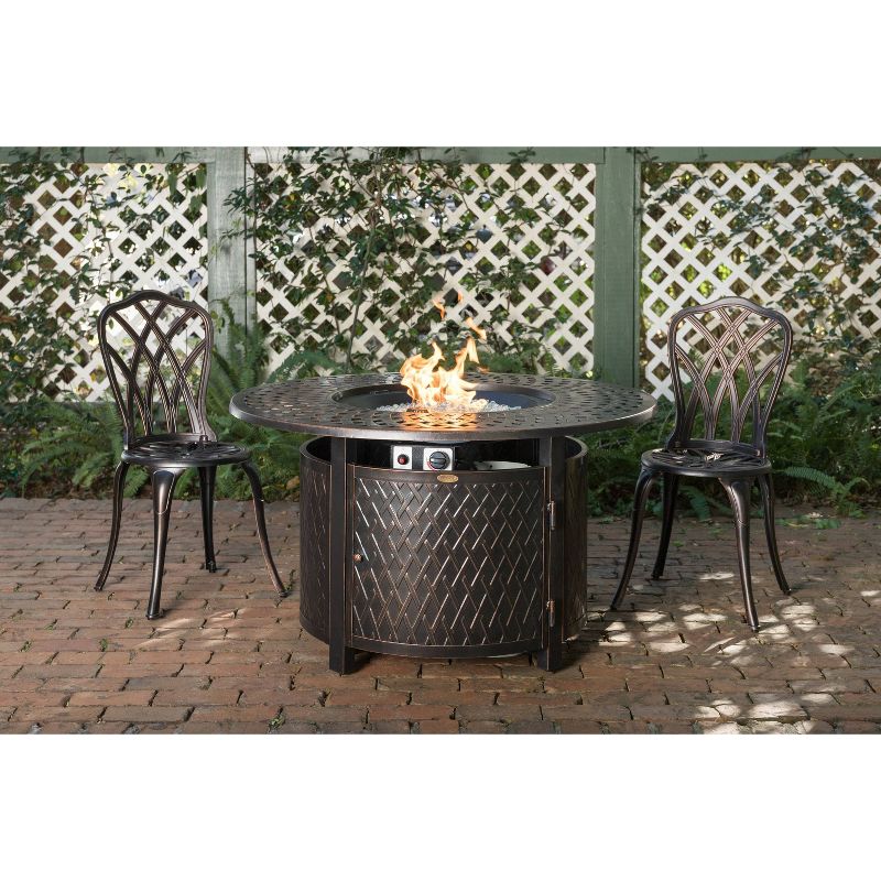 Verona Aluminum Round LPG Fire Pit - Fire Sense