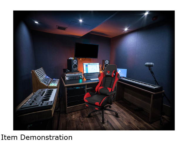 Massage Racing Chair with Retractable Footrest Gaming Chair - Computer Office Adjustable Lumbar Cushion Headrest Swivel Rocking Function Desk Chair 5 Colors