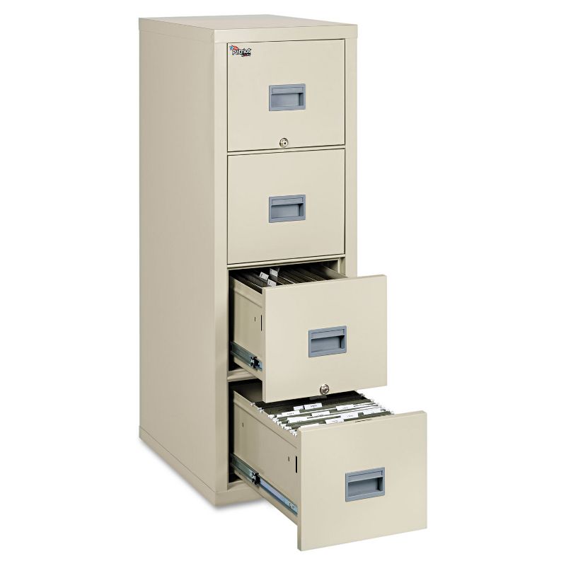 Fireking Patriot Insulated Four-Drawer Fire File 17-3/4w x 25d x 52-3/4h Parchment 4P1825CPA
