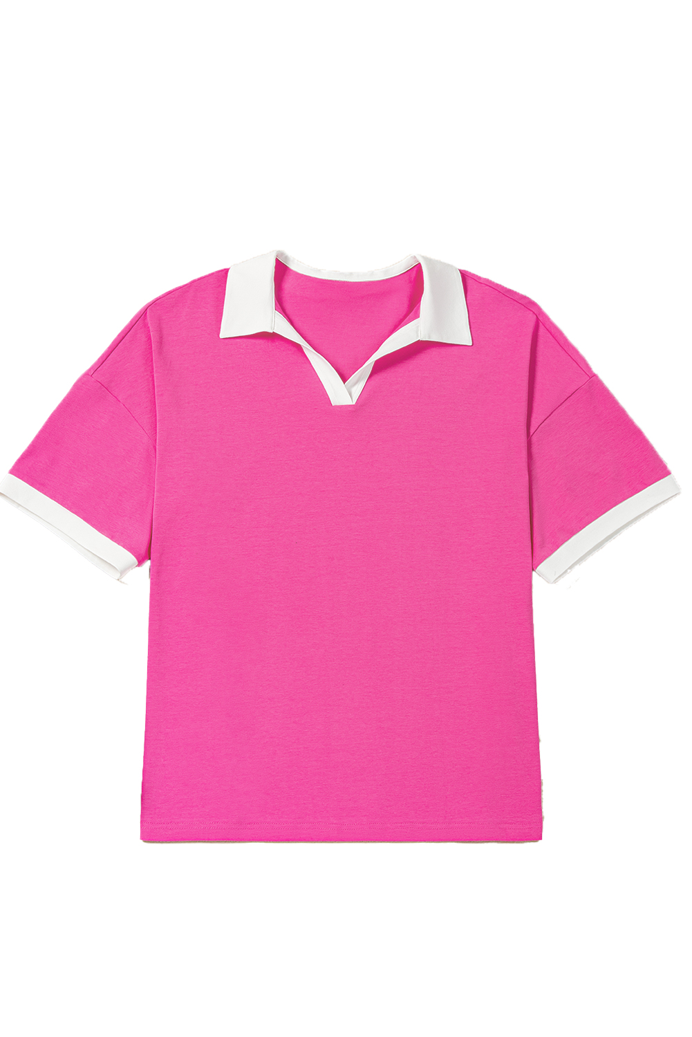 Rose Leopard Print V Neck Plus Size Tee