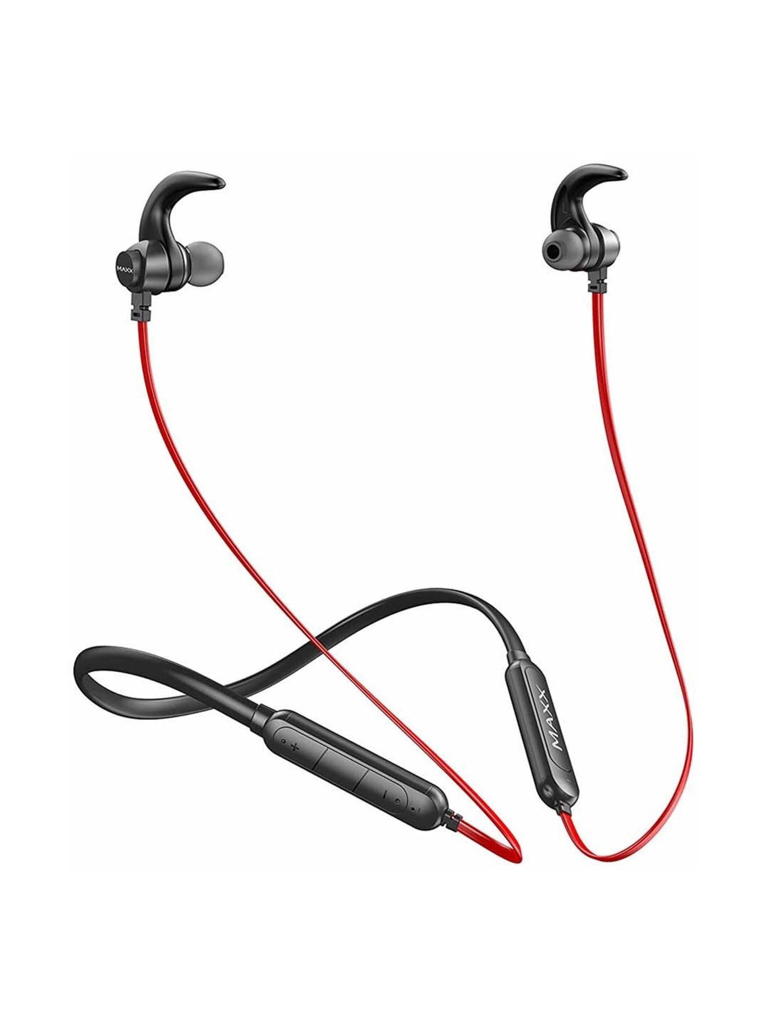 Maxx NX10 Wireless Neckband with Rapid Charge (Black/Red)