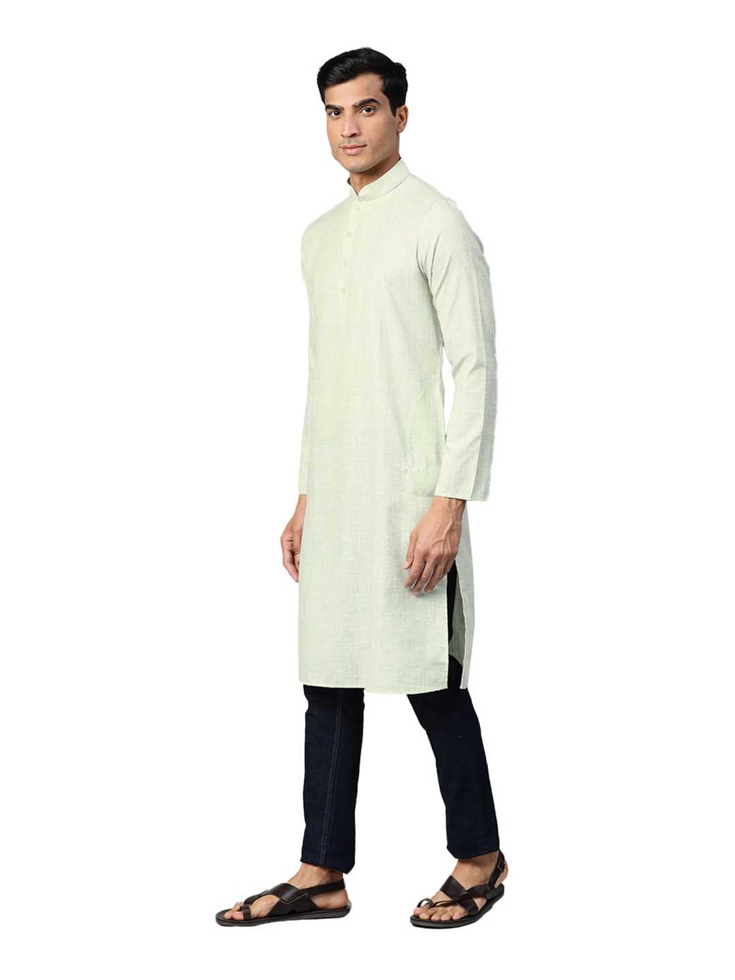 Manthan Orange Ful Sleeves Kurta