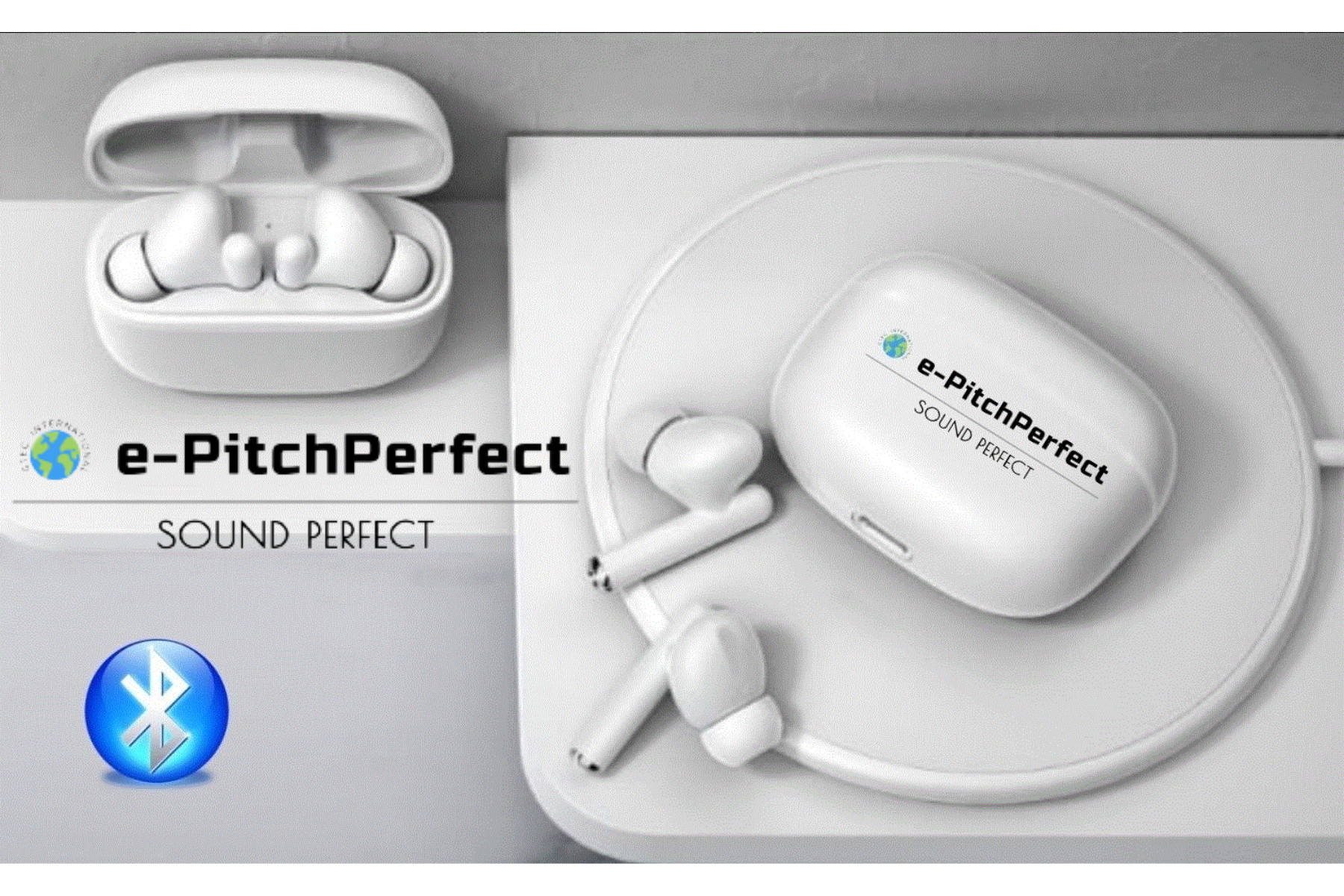 e-PitchPerfect Combo of Wireless Bluetooth Headset Hands-Free and TWS Bluetooth Earbuds with Built-In Microphone for Calling Supports to Lenovo, Samsung, Sony, Oppo, Vivo All Android & Apple Phones