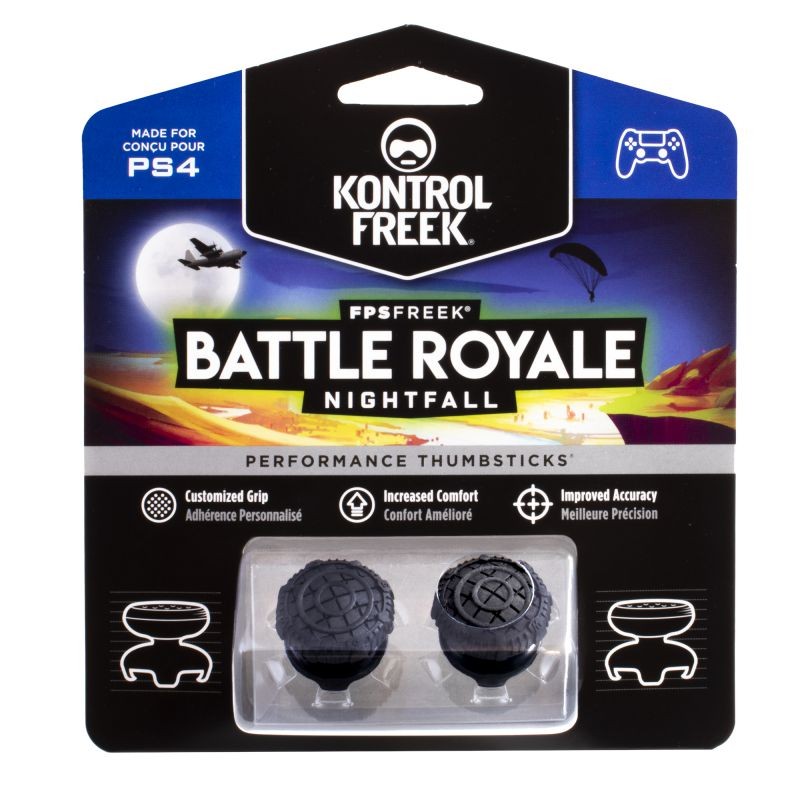 kontrolfreek fps freek battle royale nightfall for playstation 4 (ps4) controller | performance thumbsticks | 2 high-rise conve