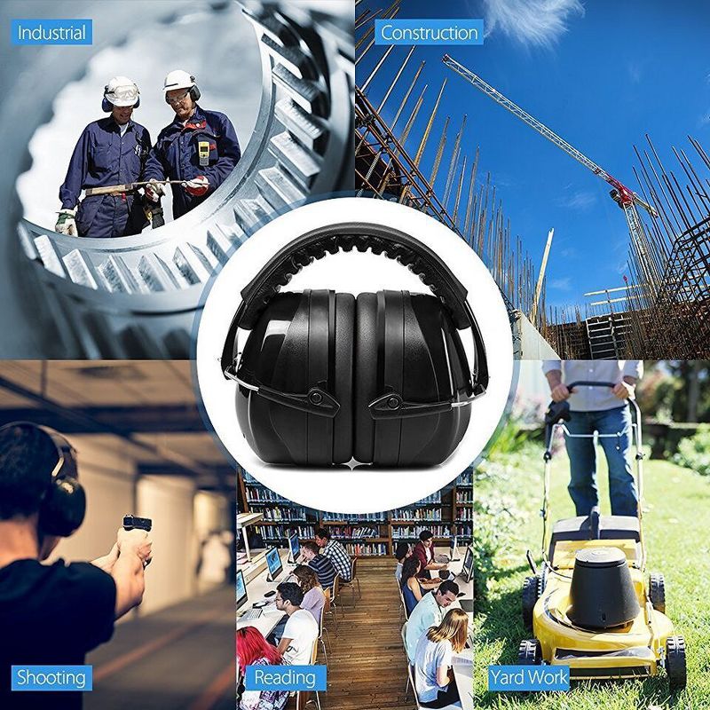 Professional Ear Defenders For Shooting Fits Adults To Kids - Black - G & F