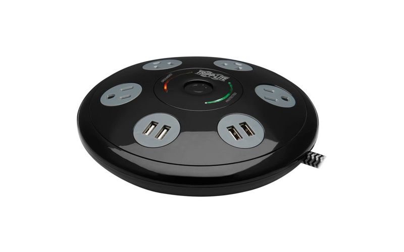 Monoprice 2 Outlet Surge Protector Wall Tap with 2 USB Charging Ports 3.4A, 450 Joules, White