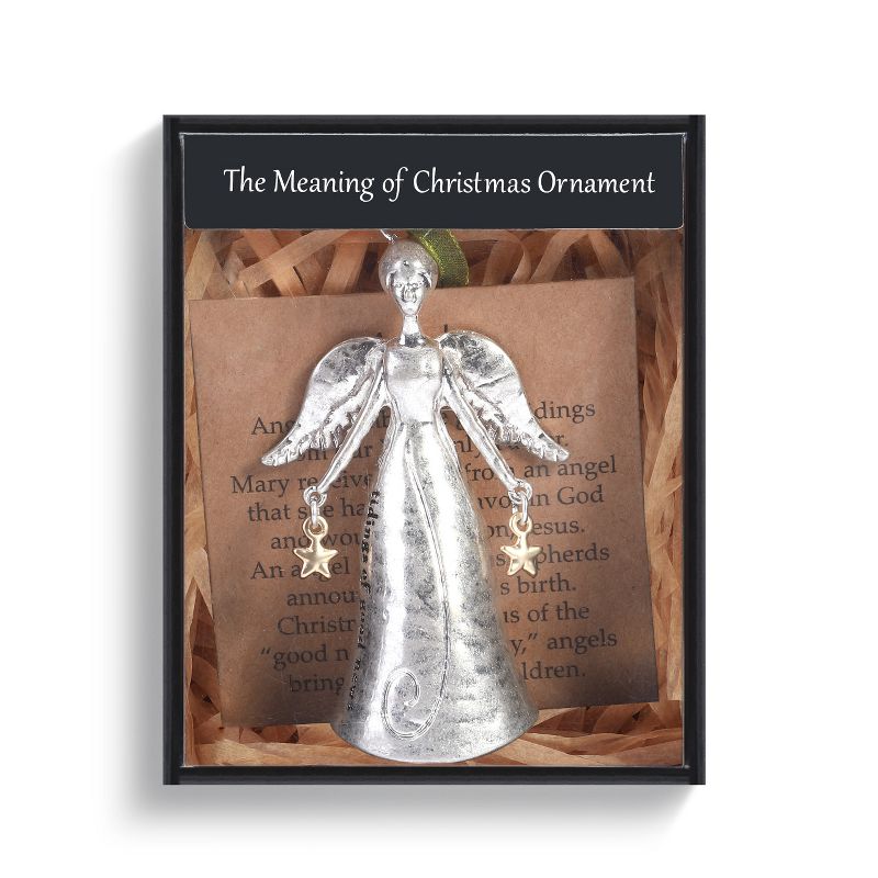DEMDACO Meaning of Christmas Angel Ornament silver