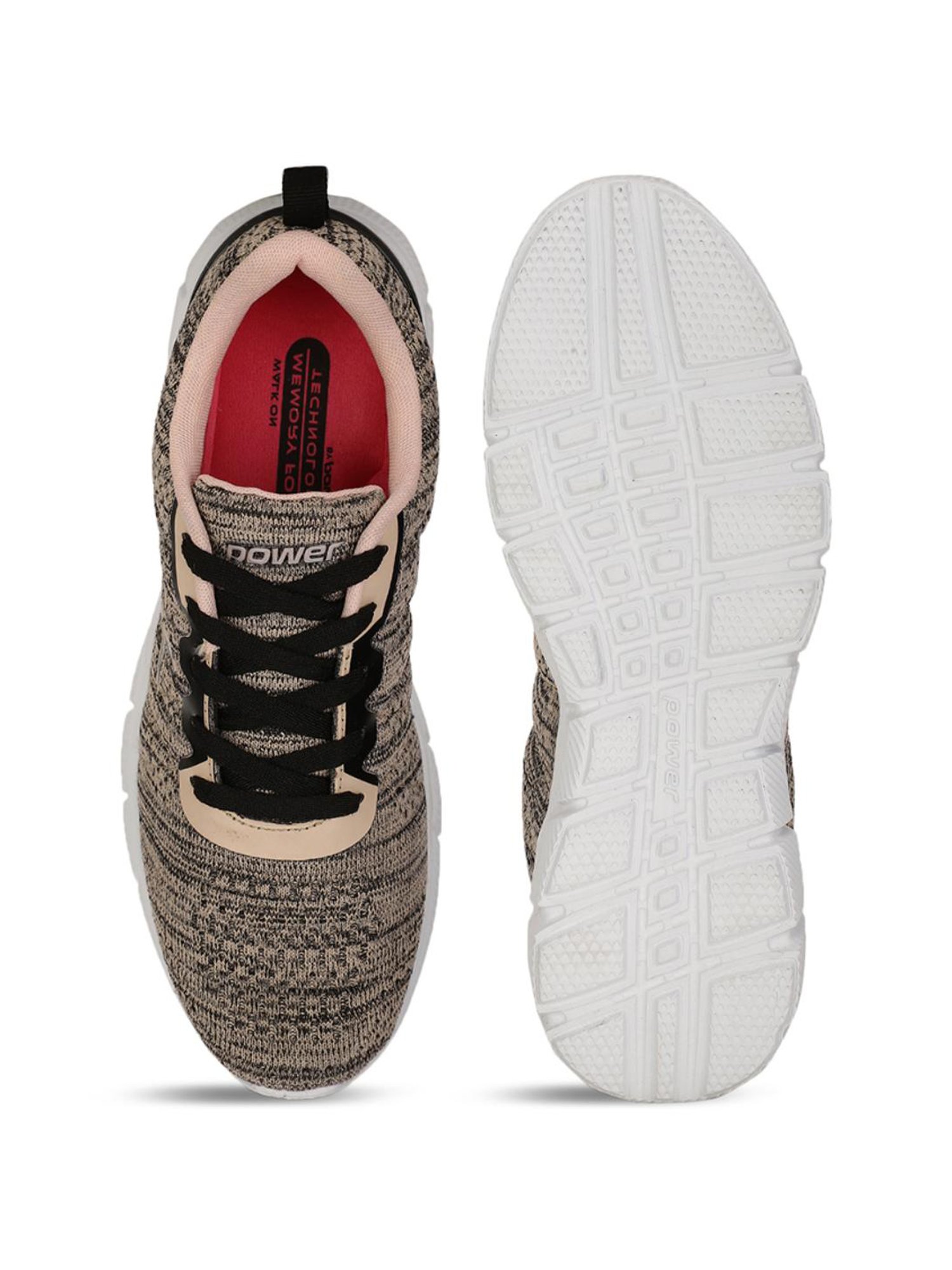 Power by Bata Women's Beige Walking Shoes