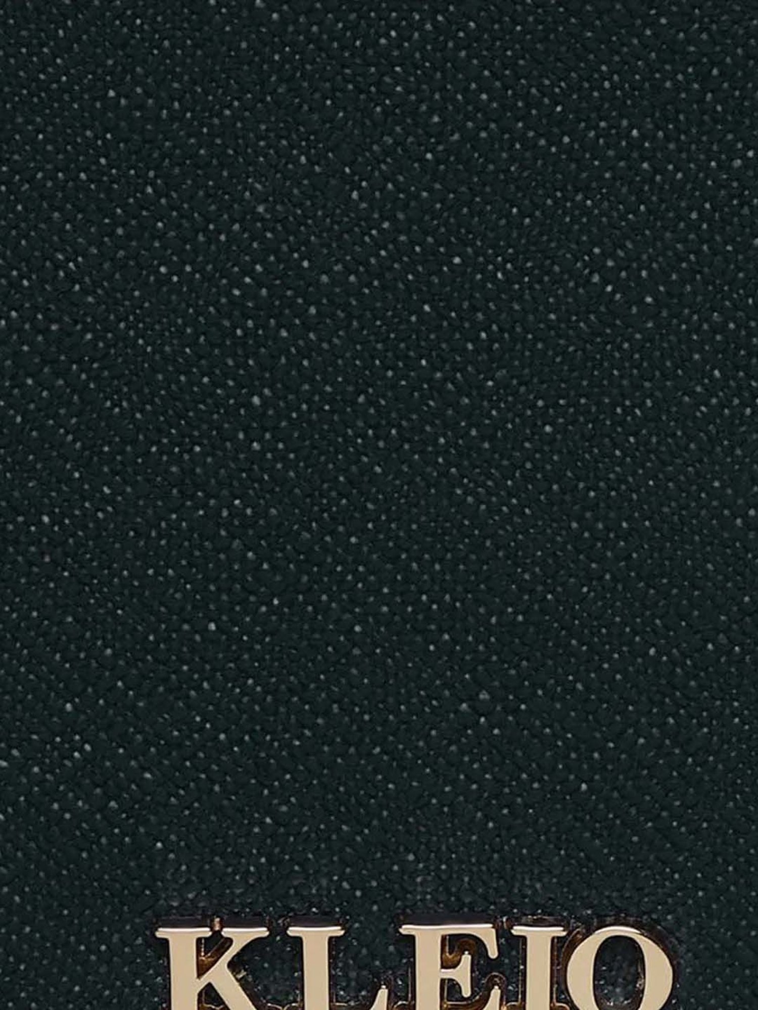 KLEIO Green Solid Zip Around Wallet for Women