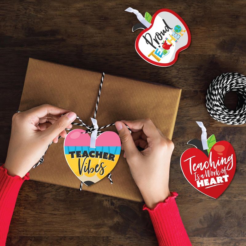 Big Dot of Happiness Teacher Retirement - Happy Retirement Decorations - Tree Ornaments - Set of 12