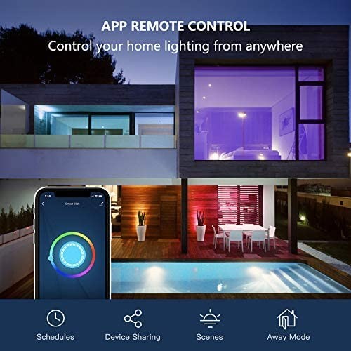 Treatlife Smart Bulb 4 Pack, Color Changing Light Bulb, Works with Alexa and Google Assistant, LED Light Bulbs for Party Decoration, Home Lighting, Decorative Illumination, No Hub Required