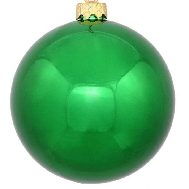 Vickerman 2.75" Shiny Drilled Shatterproof Christmas Ball Ornament - Green