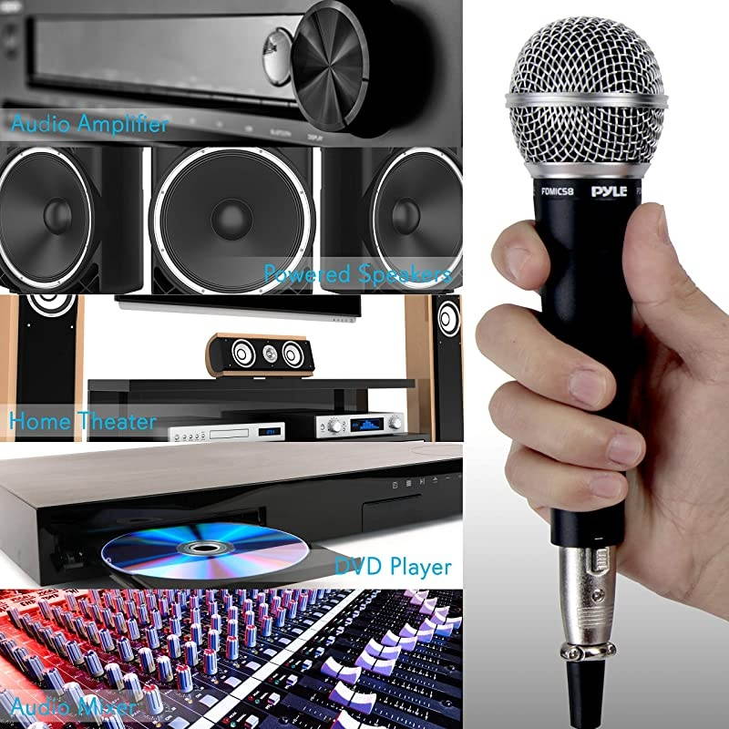 Pro Includes 15ft XLR Cable to 14 Audio Connection Connector Black 1010in x 500in x 330in PDMIC58