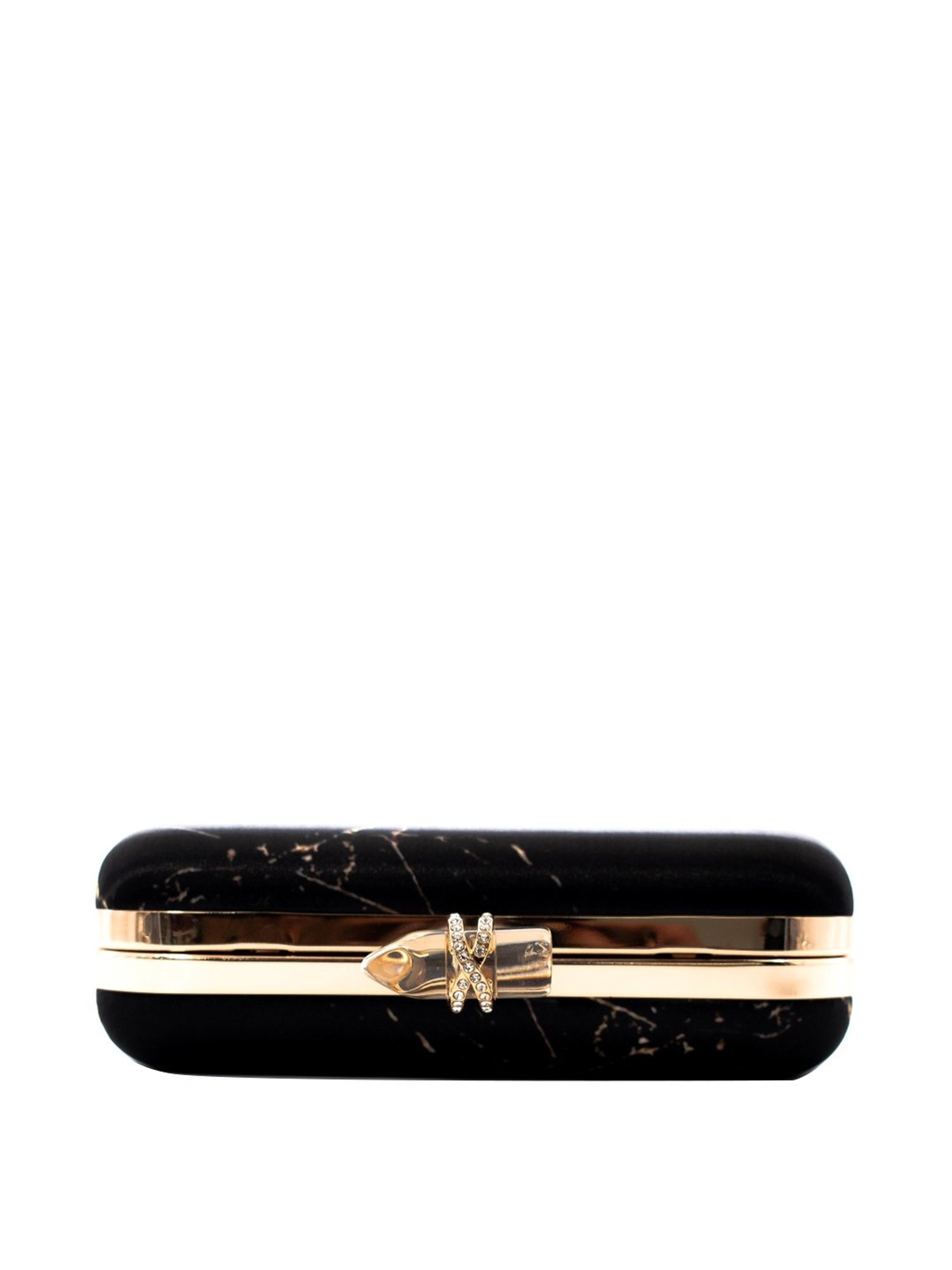 Sugarcrush Black Satin Clutch