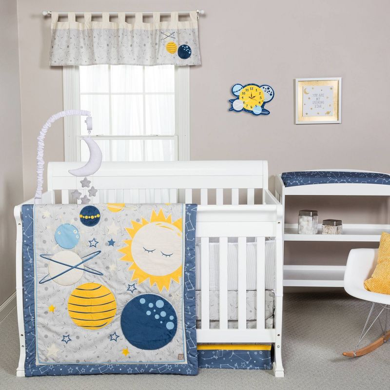 Trend Lab Solar System Wall Clocks - Yellow/Blue