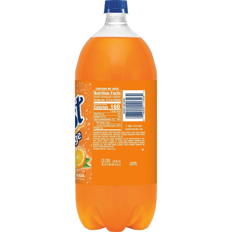 Sunkist Orange Soda - 2 L Bottle