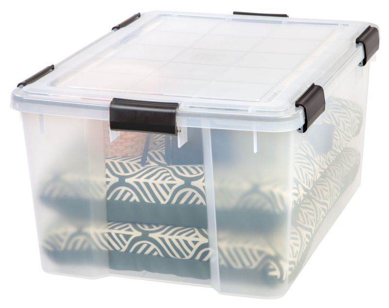 IRIS 62 Quart WEATHERTIGHT&reg; Storage Box, 4 Pack, Clear